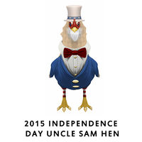 2015 Independence Day Uncle Sam Bird Hen