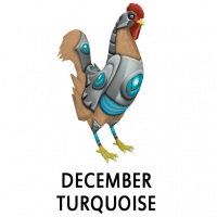 December Turquoise Rooster