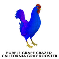 Purple Grape Crazed California Gray Rooster