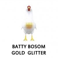 Batty Bosom - Gold Glitter