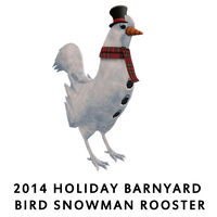 2014 Holiday Barnyard Bird Snowman Rooster